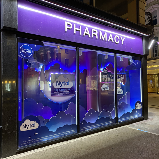 Nytol Pharmacy Window Display