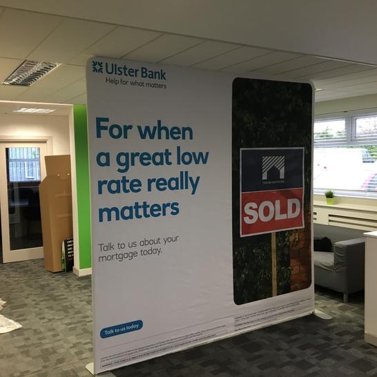 Ulster Bank Fabric Tube Display